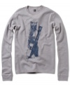 Your little guy will look un-bearably cool in this snowboard graphic thermal by Quiksilver.