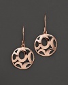 From the Rosé collection, small Carino circle drop earrings. Designed by Ippolita.