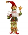 A new star of the holiday season, the Christmas Wishes fairy shines bright with glitter, tinsel and even a shimmering beard. Set his arms and legs in a pose that shows off his dazzling personality. From Mark Roberts.