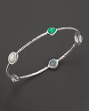 Ippolita Seafoam Wonderland Sterling Silver 5 Stone Bangle in Seafoam