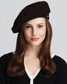 Play it casually cool in this softly sculpted wool beret from Helen Kaminski.