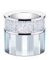 With 1,600 chatons, a multi-faceted base and gleaming silvertone metal, this precious Swarovski Crystalline candle holder transforms a single flame into a truly spectacular light show.