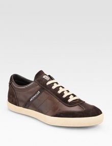 Sporty, heritage-inspired silhouette in refined leather and suede.Leather upperLeather liningRubber soleMade in Italy