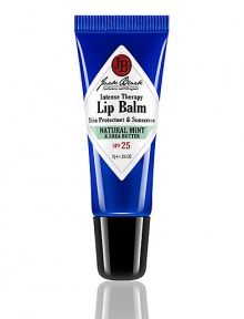 Not just any lip balm. Field-tested by hundreds of guys in extreme conditions, this is the go-to formula for maximum help in healing dry, cracked, chapped lips. Superior skin conditioners--Shea Butter and Avocado Oil--penetrate to immediately soothe and relieve. SPF 25 provides superior protection against sunburn, windburn and temperature extremes. Natural mint helps freshen breath while Green Tea soothes chapped lips. 0.25 oz. 