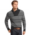 Standout details on this Izod sweater give you effortless, eye-catching appeal for any day out.