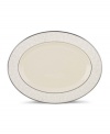 Welcome your guests to the table with the formal elegance of Lenox's Pearl Innocence. This fine bone china collection of dinnerware and dishes brings together a graceful tone-on-tone design with hand enameled pearl-like accents and rich bands of polished platinum. Qualifies for Rebate