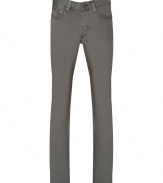 Stylish pant in fine, pure grey cotton - Soft yet durable, lightweight material - A new staple from cult denim label J Brand - Slim, straight leg and medium low rise - Classic five pocket style with button closure, wide belt loops and zip fly - Casually cool and versatile, seamlessly transitions from day to evening - Pair with a t-shirt and a light cashmere pullover or with a blazer and button down