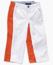 Dress them up or down. These chino pants from Tommy Hilfiger add versatility to any closet.