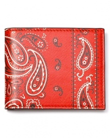 Carry a faux kerchief in your pocket with this cleverly designed bi-fold wallet from Jack Spade.