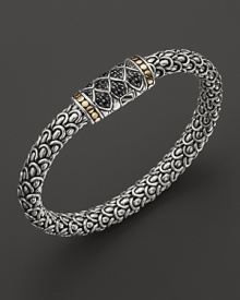 John Hardy Naga Sterling Silver Medium Chain Bracelet with Black Sapphire