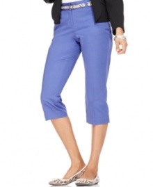 Lean and elegant, Style&co.'s classic capri pants feature a removable skinny belt as the finishing touch!