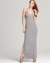 This super-soft Tibi striped maxi dress embodies effortless elegance. Dress it up or down depending on your mood--with booties and a blazer for work or flats and stacks of bangles for Sunday brunch.