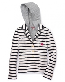 Juicy Couture Girls' Stripe French Terry Blazer - Sizes 7-14