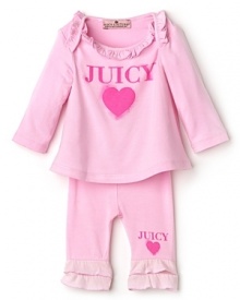 Juicy Couture spreads the love with this adorable top and legging set.