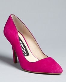 In one of the season's hottest colors, these bold suede Juicy Couture pumps will refresh your entire wardrobe.