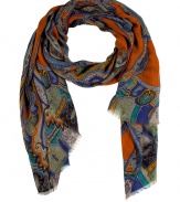 Add a stylish accent to your look with this chic cashmere-blend paisley scarf from Etro - Easy-to-style length, all-over print, frayed hem - Pair with an elevated jeans-and-tee ensemble or modernized work outfit