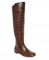 Simply gorgeous. Nine West's Pattycake over-the-knee boots are tall and sleek with an exposed zipper that stretches up the side.