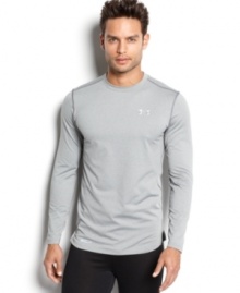 This base layer shirt from Under Armour® will keep your body warm and dry with its advanced moisture wicking design and Evo Coldgear® technology.