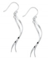 Add an intricate twist. Studio Silver's double drop earrings feature spiraling sterling silver strands on french wire. Approximate drop: 2 inches.