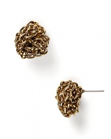 Accent your look with these chic braided knot earrings from Lauren by Ralph Lauren.