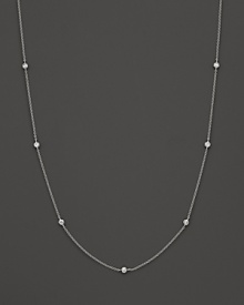 Faceted diamond stations on a sterling silver chain. By Ippolita.