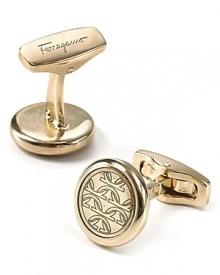 Salvatore Ferragamo Gem Deco Round Cufflinks