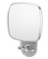 Mirror, mirror. Get a good look with this Wall Mount Mirror from simplehuman, featuring multi-directional pivot points for movement in all directions and a fog-free finish for a clear reflection in the shower. Also features hooks for razors, toothbrushes and other accessories. Installs easily with silicone glue and adhesive stripes (included).