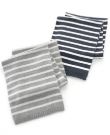 Suit up in the season's best stripes with the nautical-inspired feel of this super-soft scarf from Nautica.