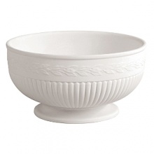 Edme soup/cereal bowl by Wedgwood. Wedgwood marks the 100th anniversary of its classic Edme collection with a refreshing update of its timeless pattern. A new antique white glaze enhances the elegant colannade embossment and laurel motif accent pieces. Sophisticated shapes and generously sized pieces make this pattern ideal for today's lifestyle.