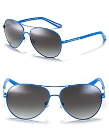 Electric blue adds extra cool to classic aviators from kate spade new york.