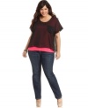 Pair all your fave tops with Hydraulic's straight leg plus size jeans, featuring a dark wash.