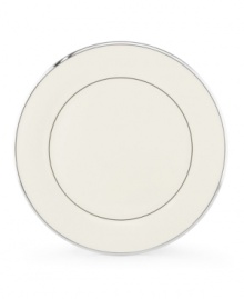 For nearly 150 years, Lenox has been renowned throughout the world as a premier designer and manufacturer of fine china. The Solitaire pattern expresses timeless refinement in the simplicity of translucent ivory bone china banded in polished platinum. Qualifies for Rebate