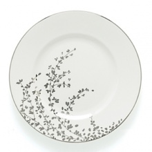 An instant classic from Kate Spade, the Gardner Street Platinum dinnerware collection is the definition of contemporary elegance. Delicate platinum branches with dainty leaves sweep over the sides of this dinnerware, bringing an elegant feel to your table.