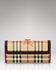 A luxe wallet in Burberry's heritage check print.