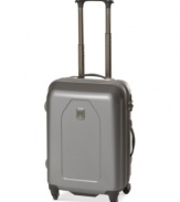 Sleek style and smart details put this durable suitcase on the top of your packing list. The protective hardside construction rolls effortlessly around on 360º spinner mobility and keeps your fragile essentials safe with extra-wide hold-down straps. The included Add-A-Bag strap lets you carry even more with no added hassle. Lifetime warranty.