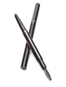 The eyebrow pencil gives natural shading and shape to brows. Draws both broad and fine lines to follow the natural flow of hair. The brush smoothes the brows into place and blends colors naturally. Cartridge and holder sold separately. 