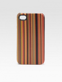 Multicolor striped leather snaps over your iPhone® for a stylish cover.Leather over polycarbonateMicrofiber lining2½W X 4½HImportedPlease note: iPhone® not included.