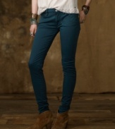 A unique color and light fading exude a stylish yet rugged quality on Denim & Supply Ralph Lauren's skinny-fitting jean.