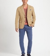 Tailored in crisp, cool cotton, this lightweight blazer is the perfect finishing touch to your casual tee and trouser combo.Button-frontChest welt, waist flap pocketsRear ventAbout 29 from shoulder to hemCottonDry cleanImported