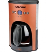 For a bolder brew, make your morning mug in Kalorik's stylistically stunning coffee maker. Fully programmable with a digital timer and blue backlit LCD display, you can wake up each morning to a flavorful cup of coffee, virtually not effort required. One-year warranty. Model CM-25282.