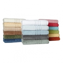 An intimate blend of low twist cotton and rayon from bamboo results in an extremely soft towel with the feel of cashmere and superb absorbency create the ultimate and most luxurious drying experience natural fibers can provide.