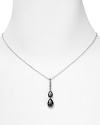 Delicate and dainty, Judith Jack's onyx pendant has heirloom-style elegance.