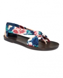 Flower power! The Malin sandals by Blowfish boast bold floral prints and a retro-80s vibe.