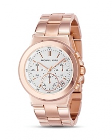 Rendered in brushed rose gold, this gorgeous watch from MICHAEL Michael Kors makes a luxe statement.