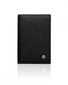 Make a strong impression when presenting your business card encased in this refined leather holder from Montblanc.