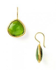 Coralia Leets' teardrop-shaped faceted stone earrings lend simple elegance to your look.