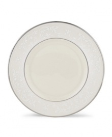 Welcome your guests to the table with the formal elegance of Lenox's Pearl Innocence dinnerware and dishes collection. This fine bone china brings together a graceful tone-on-tone design with hand enameled pearl-like accents and rich bands of polished platinum. Qualifies for Rebate