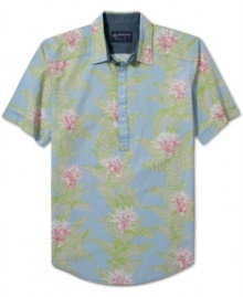 Say Aloha to your new favorite shirt. This American Rag shirt has a fun floral print and a stylish fit.