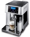 Push-button brew. The whip-smart De'Longhi espresso machine produces the perfect coffee -- fresh, aromatic and full of flavor -- with exceptional ease. From its integrated burr grinder to it's patented milk steaming/frothing system, everything is controlled with a digital touch screen that lets you customize every aspect of your brew. One-year warranty. Model ESAM6700.