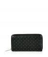 Ultra-chic with an edgy twist, this supple leather wallet from Valentino boasts a stylish sprinkle of studded embellishment - Classic rectangle shape, top zip closure, multiple pockets from credit cards, IDs, and bills, all-over stud detail - Perfect for daily use or as a thoughtful gift